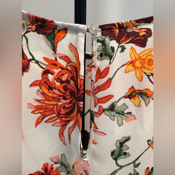 Halogen Floral Print Blouse - Red and Orange - Picture 3 of 6